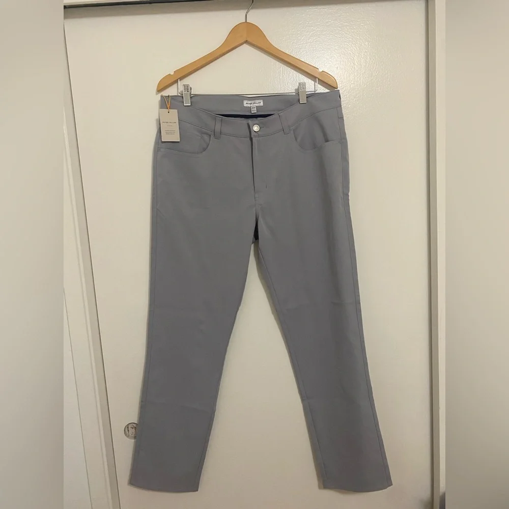 Peter Millar eb66 Performance Five Pocket Pant in Grey Gale Color
